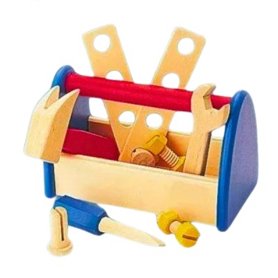 Juego Didáctico Caja De Herramientas De Madera Niños Niñas Color