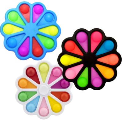 Spinner Juguete Sensorial Giratorio Flor Antiestrés Multicolor