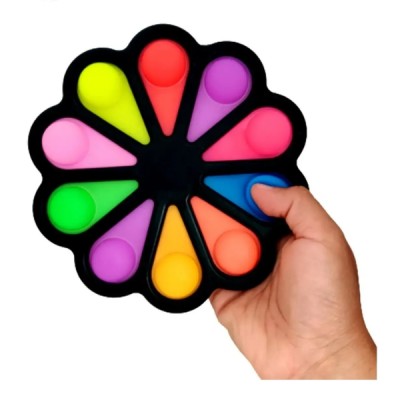 Spinner Juguete Sensorial Giratorio Flor Antiestrés Multicolor