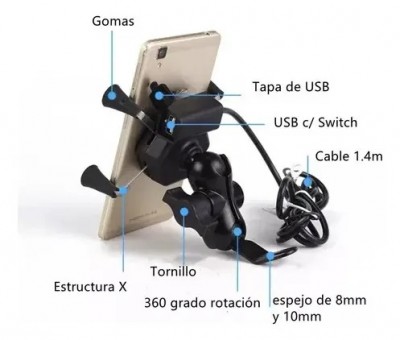 Porta Celular Para Moto Soporte Tipo X Motocicleta