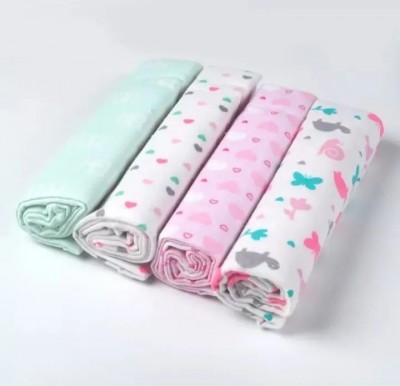 Set 4 Mantas Franela Tutos Bebe Pañales Tela Estampados Bebé