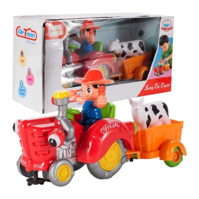 Tractor De Juguete Niño Luces Y Sonidos Granja Remolque