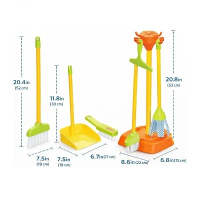 Set De Limpieza Juguete Infantil Escoba Recogedor Trapeador