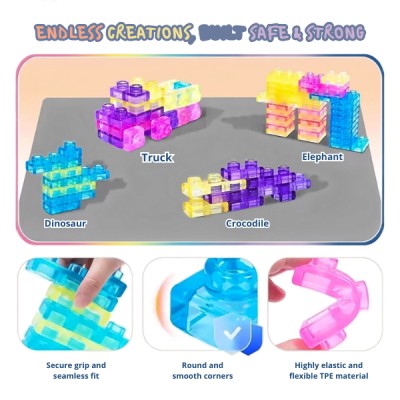 Bloques De Gelatina 40 Pcs Juguete Armable Niños