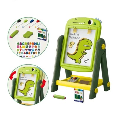 Pizarra Infantil Caballete Dinosaurio Doble Cara
