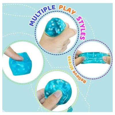 Squishy Antiestres Cubo De Hielo Nieve Sensorial Relajante