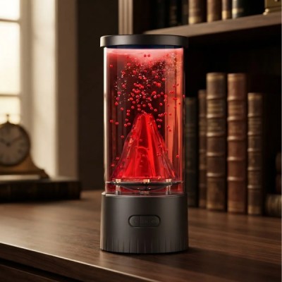 Lámpara Volcán Luz Led Decorativa 6 Colores 3d Usb