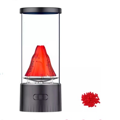 Lámpara Volcán Luz Led Decorativa 6 Colores 3d Usb