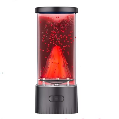Lámpara Volcán Luz Led Decorativa 6 Colores 3d Usb