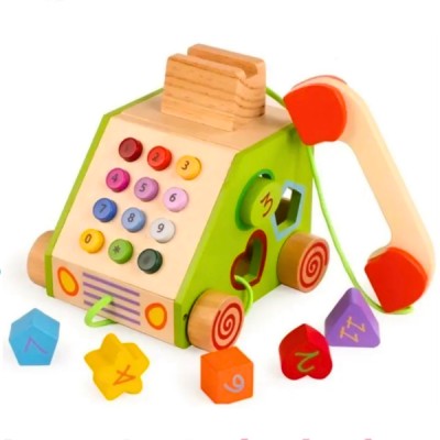 Telefono Juguete Niños/bebe Didactico De Madera