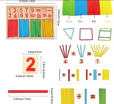 Juego De Madera Reloj Números Juego Didáctico Para Niños