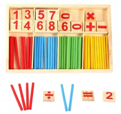 Juego De Madera Reloj Números Juego Didáctico Para Niños