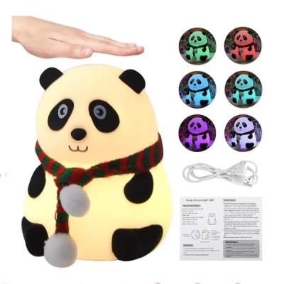Lampara Nocturna Panda Sensor Bebes Niños Espanta Cuco