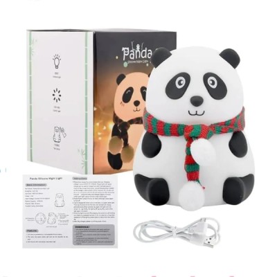 Lampara Nocturna Panda Sensor Bebes Niños Espanta Cuco