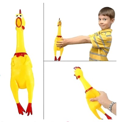 Pollo Sonoro De Goma Gritón Juguete Para Mascota Perro