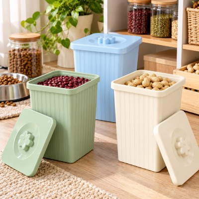 Contenedor Alimento Recipiente Para Mascotas