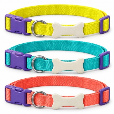 Collar Ajustable Perro Gato  Broche Argolla Hueso