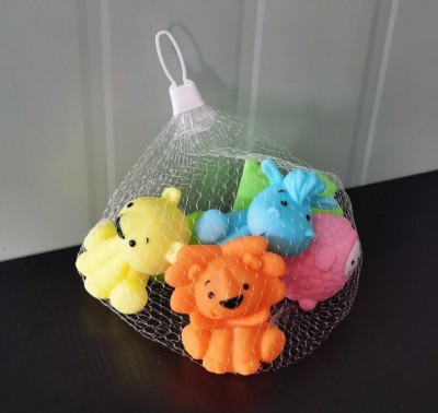 Set Juguetes De Baño Para Bebes Animales De Goma