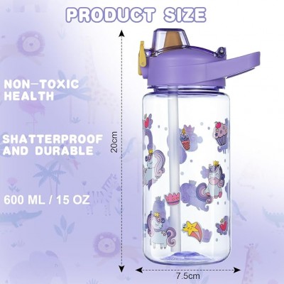 Botella De Agua Infantil Con Bombilla  Niños