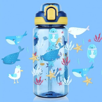 Botella De Agua Infantil Con Bombilla  Niños