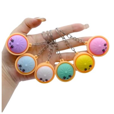 Llavero Tecla Clic Pan Luz Led Multicolor Viaje