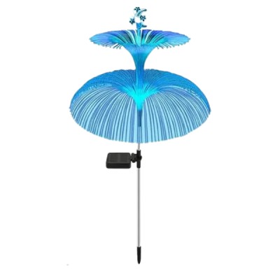 Luz Solar Jardín Flor Fibra Óptica Led Exterior