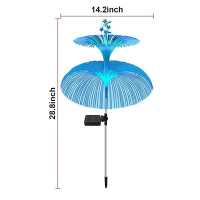 Luz Solar Jardín Flor Fibra Óptica Led Exterior