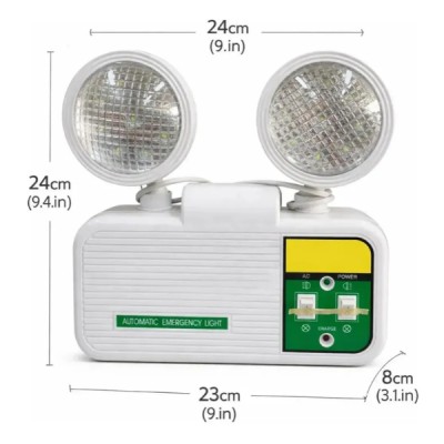 Luz Emergencia Led Doble Foco Recargable Automática