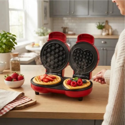 Wafflera Doble Eléctrica Mini