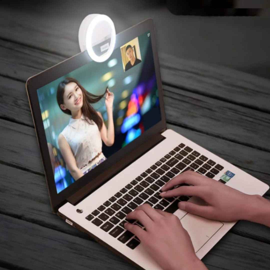 Mini aro de luz led para celular computadora laptop 